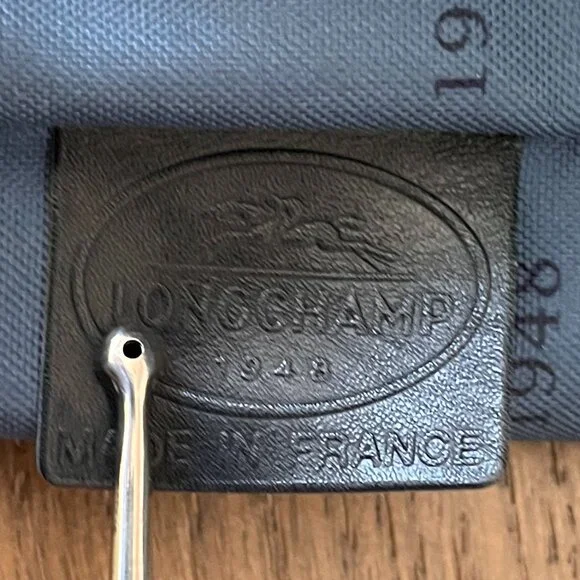 Longchamp Gray Croc-Embossed Shoulder Bag - Picture 8 of 16